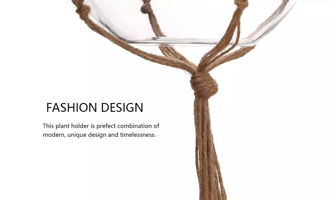Macrame Plant Hanger Vintage Rope Basket Outdoor Pot Holder Flower Garden