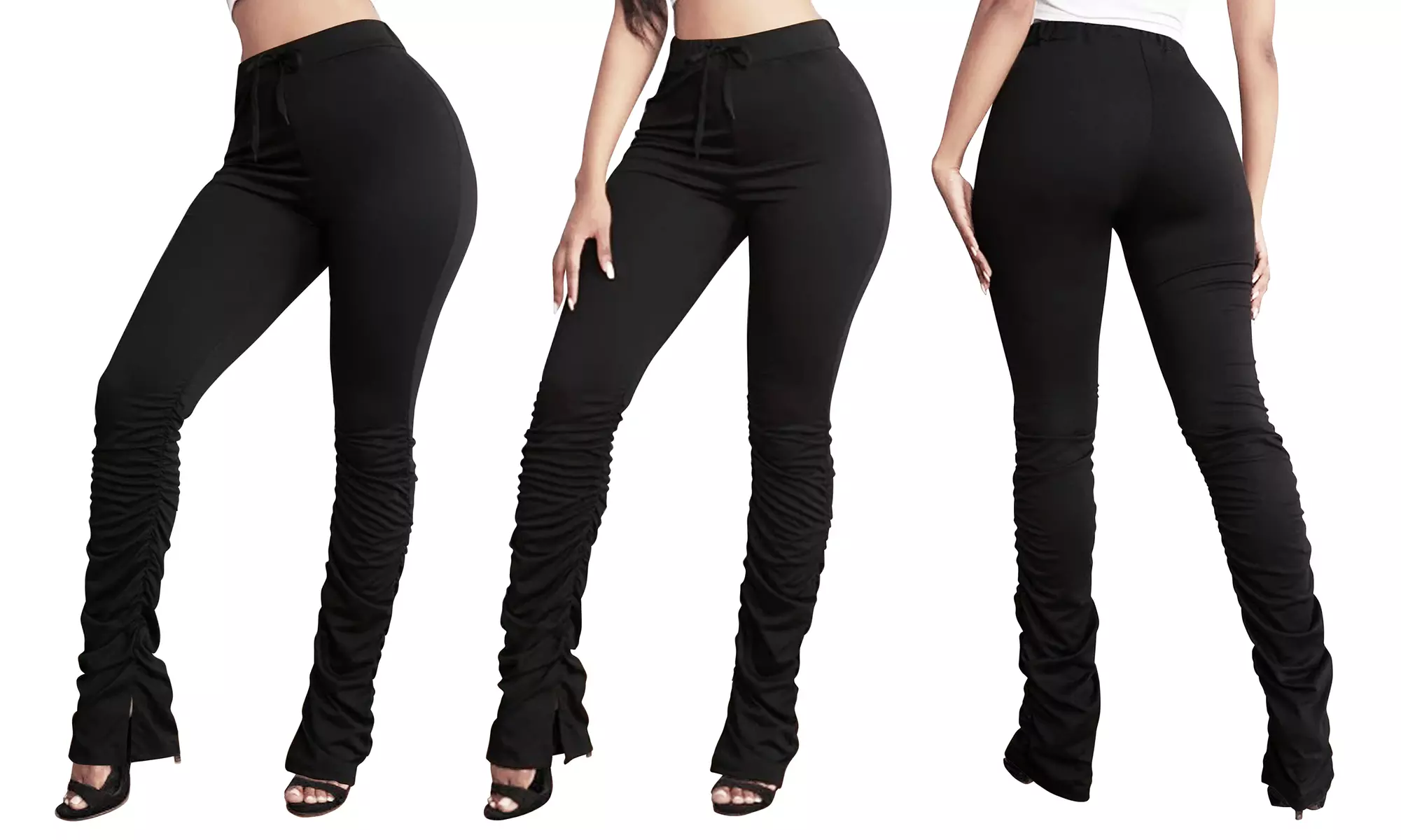 Women's Lounge Wear Fashionable Stacked Leggings