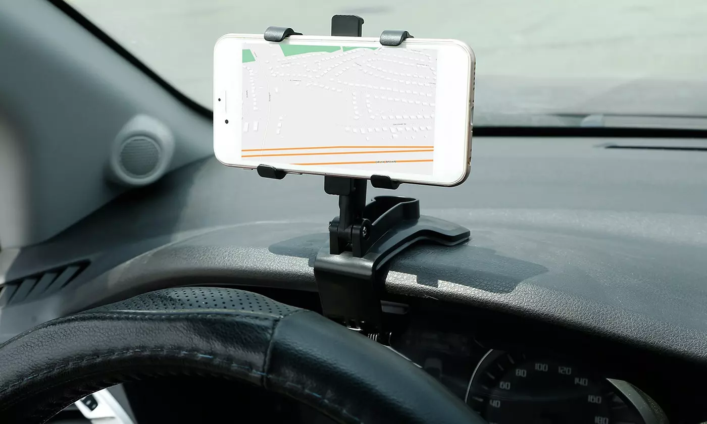 iMounTEK 360-Degree Rotation HUD Dashboard Car Cradle Clip Mount Phone Holder - Primary Image