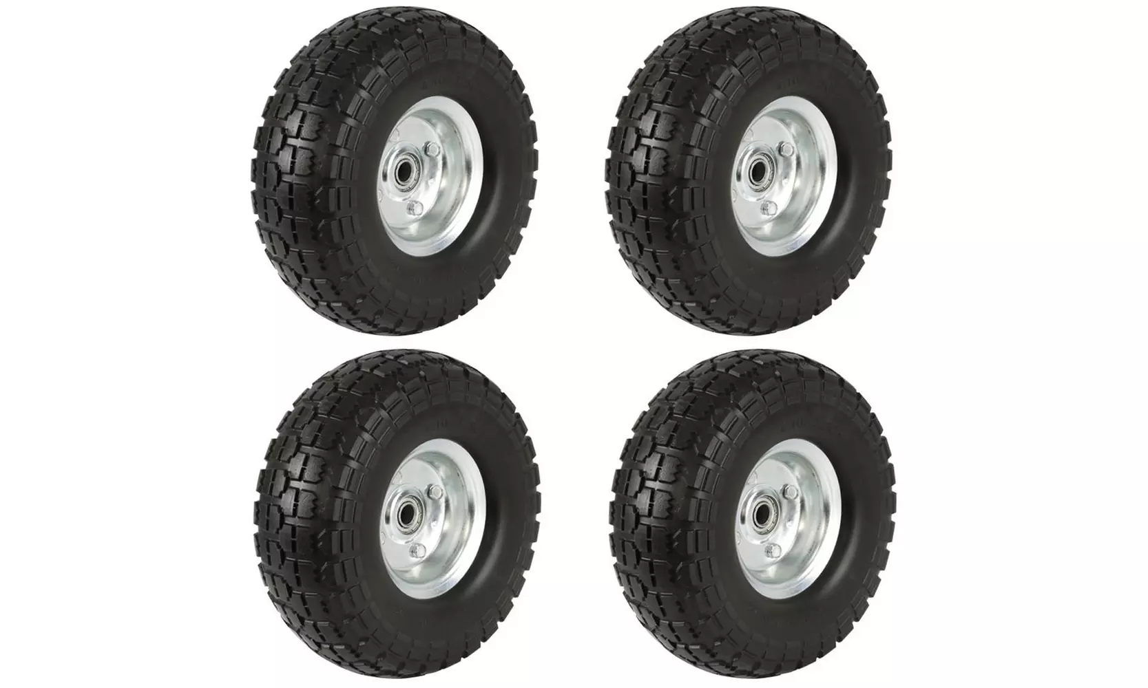 Solid Wheelbarrow Tires Sack Truck Cart Wheel 5/8-inch Bearings - Primary Image