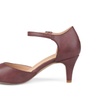 Image 21: Journee Collection Womens Comfort Sole Almond Toe Ankle Strap D'orsay Heels