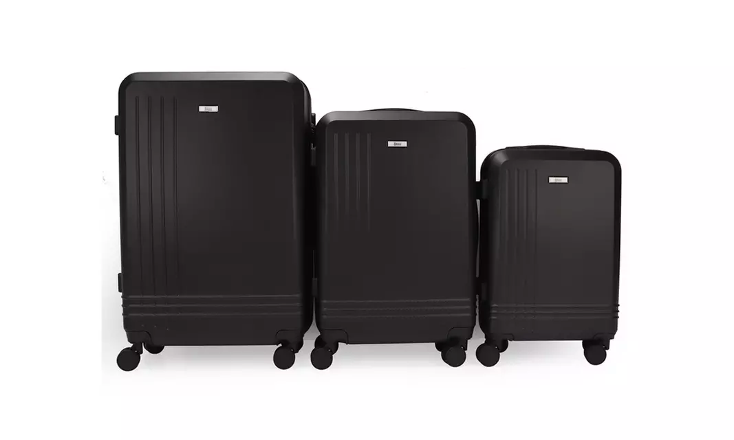 3-Piece Hardside Luggage Set with 360 Dual Spinner Wheels and Combo Lock