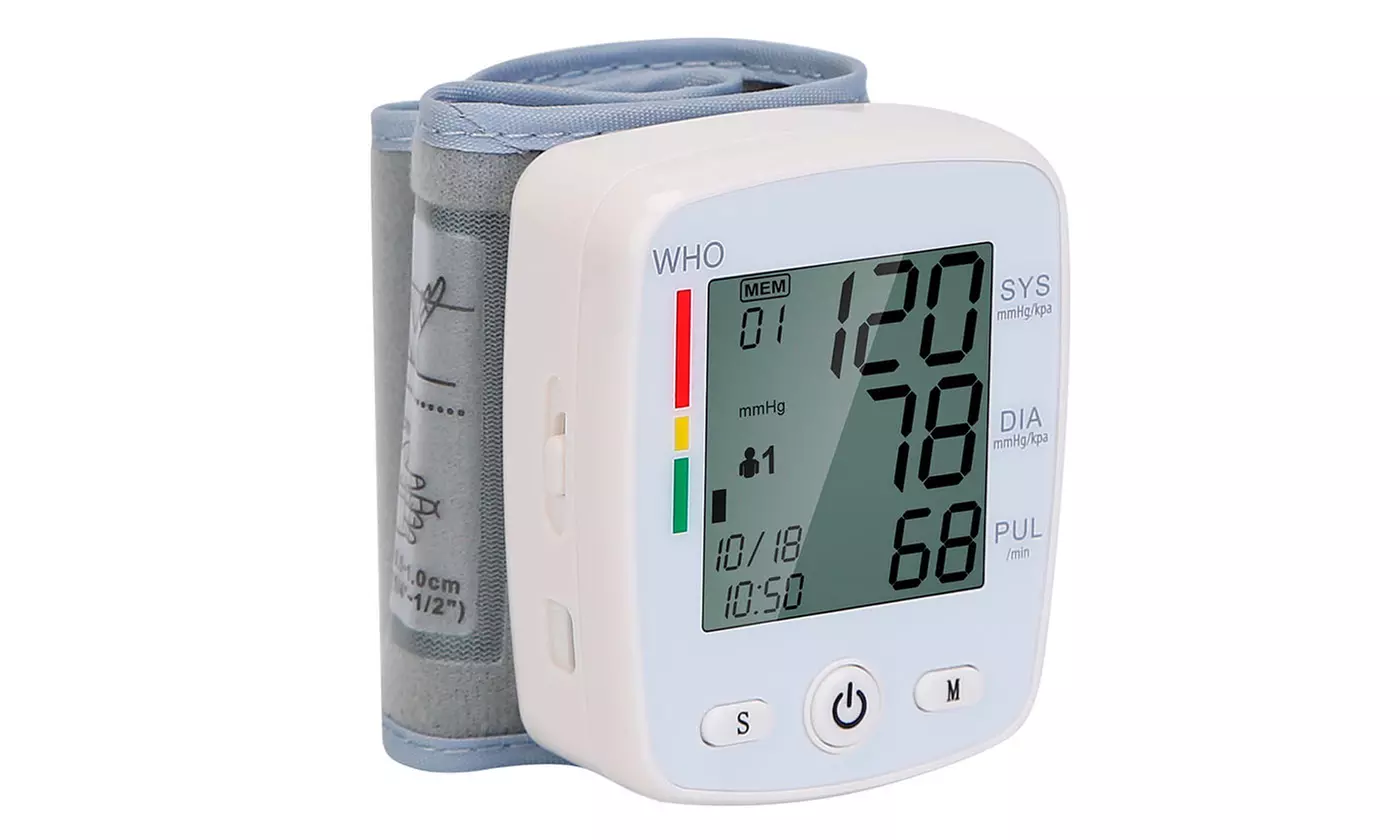 iMounTEK Wrist Blood Pressure Monitor Cuff w/ Digital LCD Display & Storage Box - Second Medium