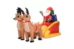 7 Ft Waterproof Inflatable Double Deer w/ Sled Christmas Decoration - Second Medium
