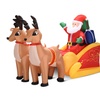 Image 2: 7 Ft Waterproof Inflatable Double Deer w/ Sled Christmas Decoration