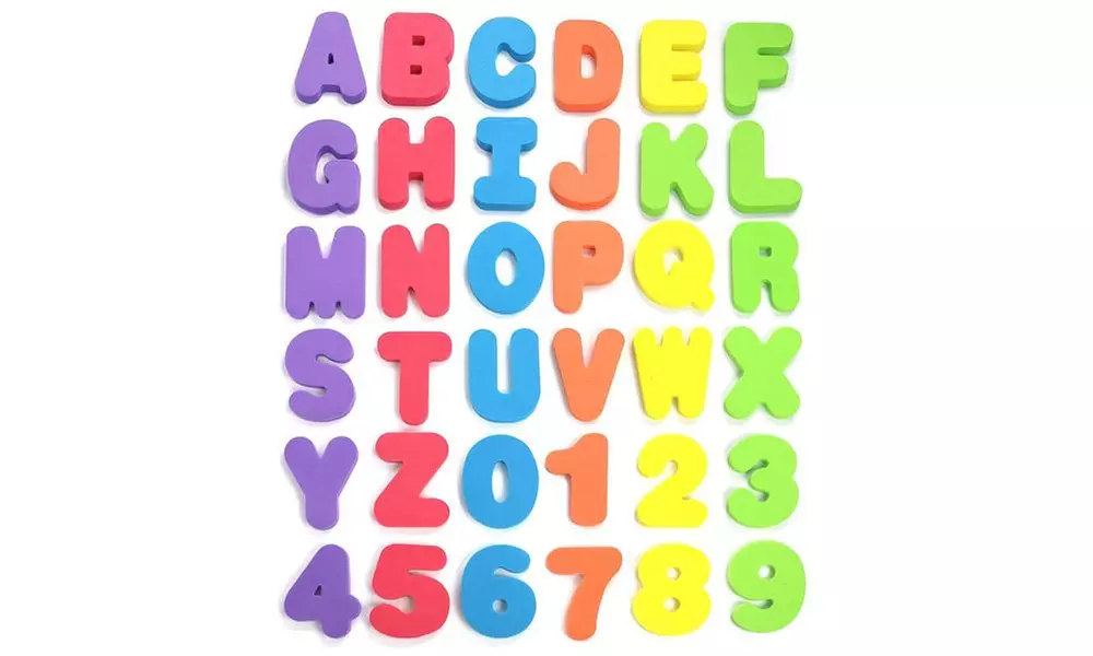 Click N' Play Bath Foam Letters & Numbers with Mesh Bag, 36 Count - Primary Image