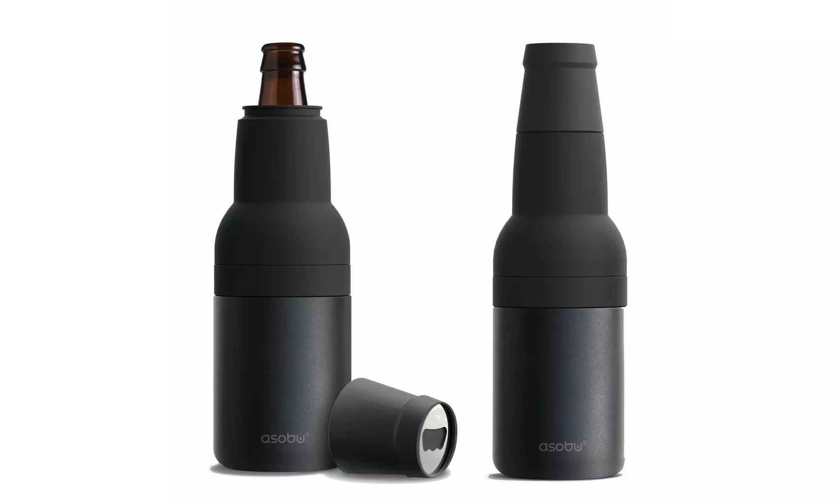Asobu Frosty Beer Gift Set- 2 Bottle Chillers & 2 Lids with Bottle Openers - Primary Image