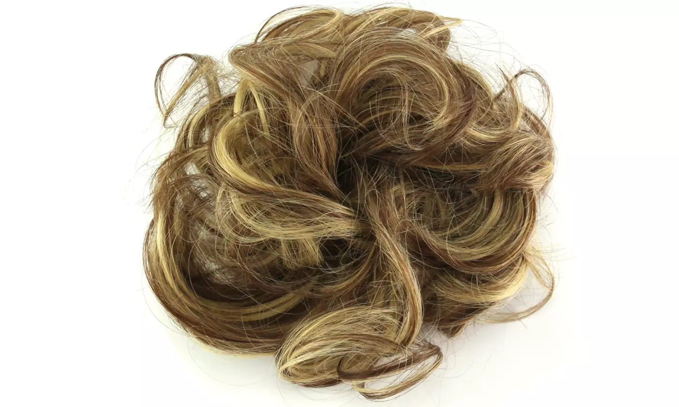 Women Hair Bun Extensions Messy Synthetic Chignon Hairpiece Easy Pieces