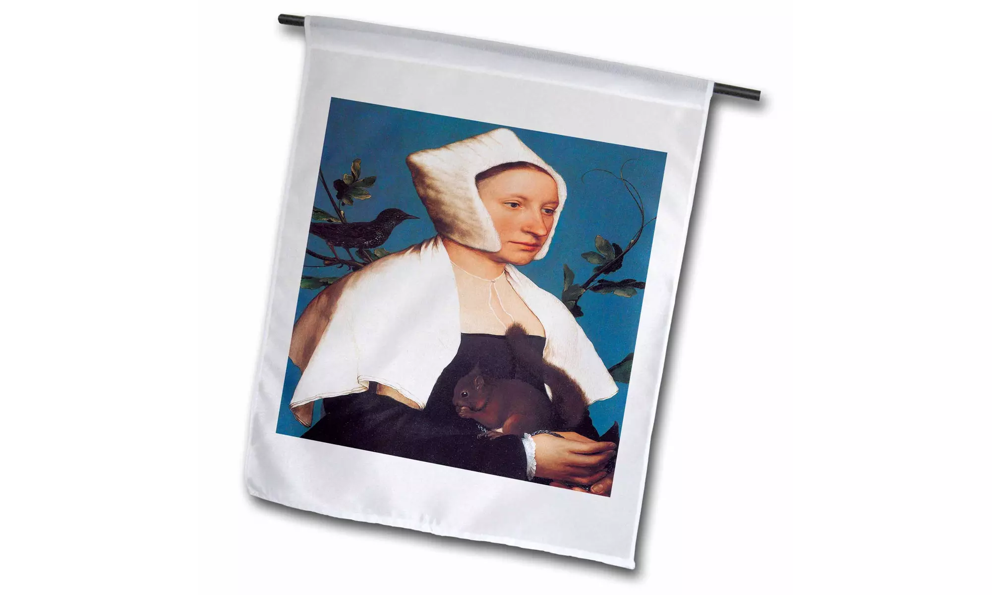  Garden Flag A Lady with a Squirrel and a Starling by Hans Holbein the Younger  - Primary Image
