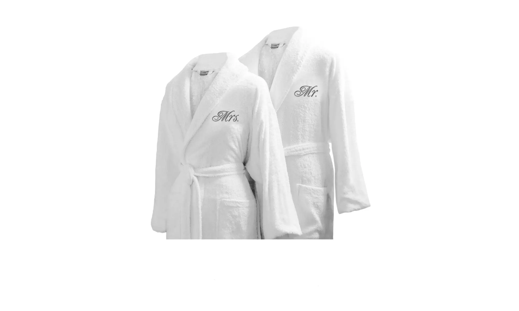 Luxor Linens Couple's Terry Cloth Bathrobe San Marco Collection;Mr/Mrs - Primary Image