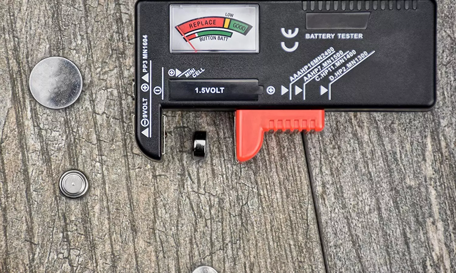 Universal Battery Tester (AAA, AA, C, D, 9V & Button Cell Batteries) - Second Medium
