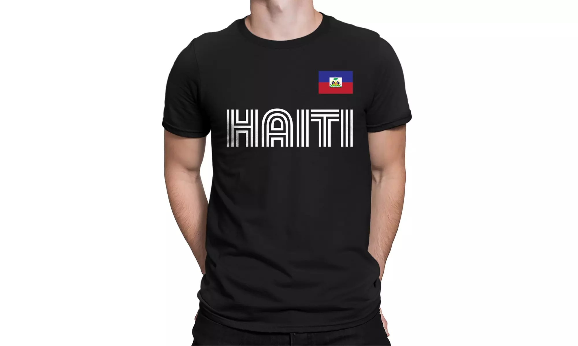 SpiritForged Apparel Haiti Soccer Jersey Men's T-Shirt - Primary Image