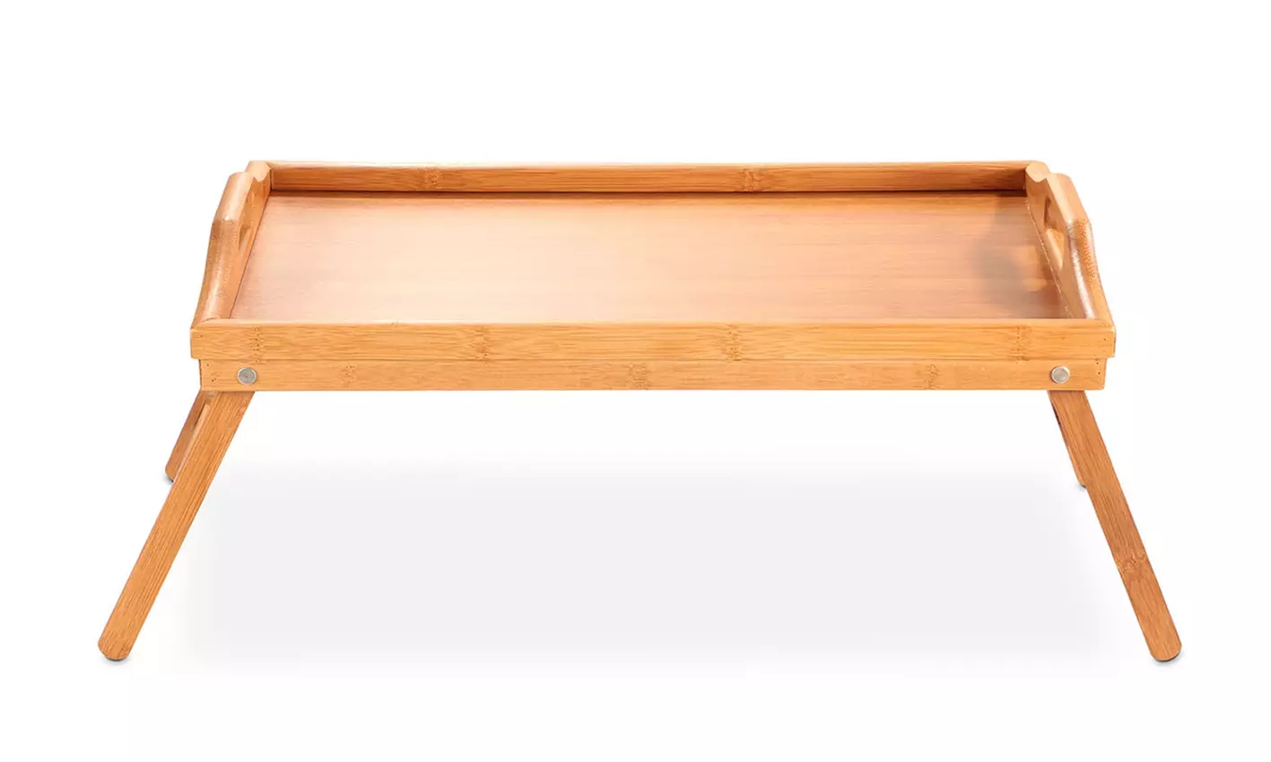 iMounTEK Bamboo Foldable Breakfast Bed Tray Serving Table with Easy-Grip Handles