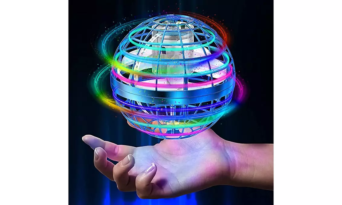 Globe Shape Controller Mini Drone Lights Spinner 360 Rotating Spinning UFO - Primary Image