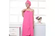 Microfiber Fabric Bath Towel Shower Cap Set - Second Medium