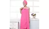Microfiber Fabric Bath Towel Shower Cap Set