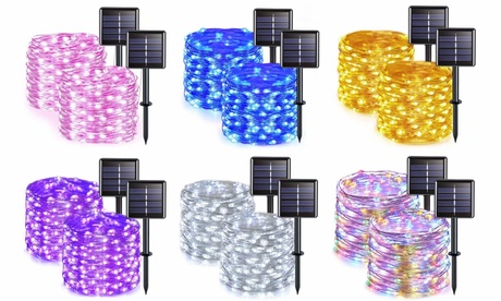 2 Pack Solar Lights Outdoor Solar String Lights 72ft 200 LED Solar Fairy Lights White