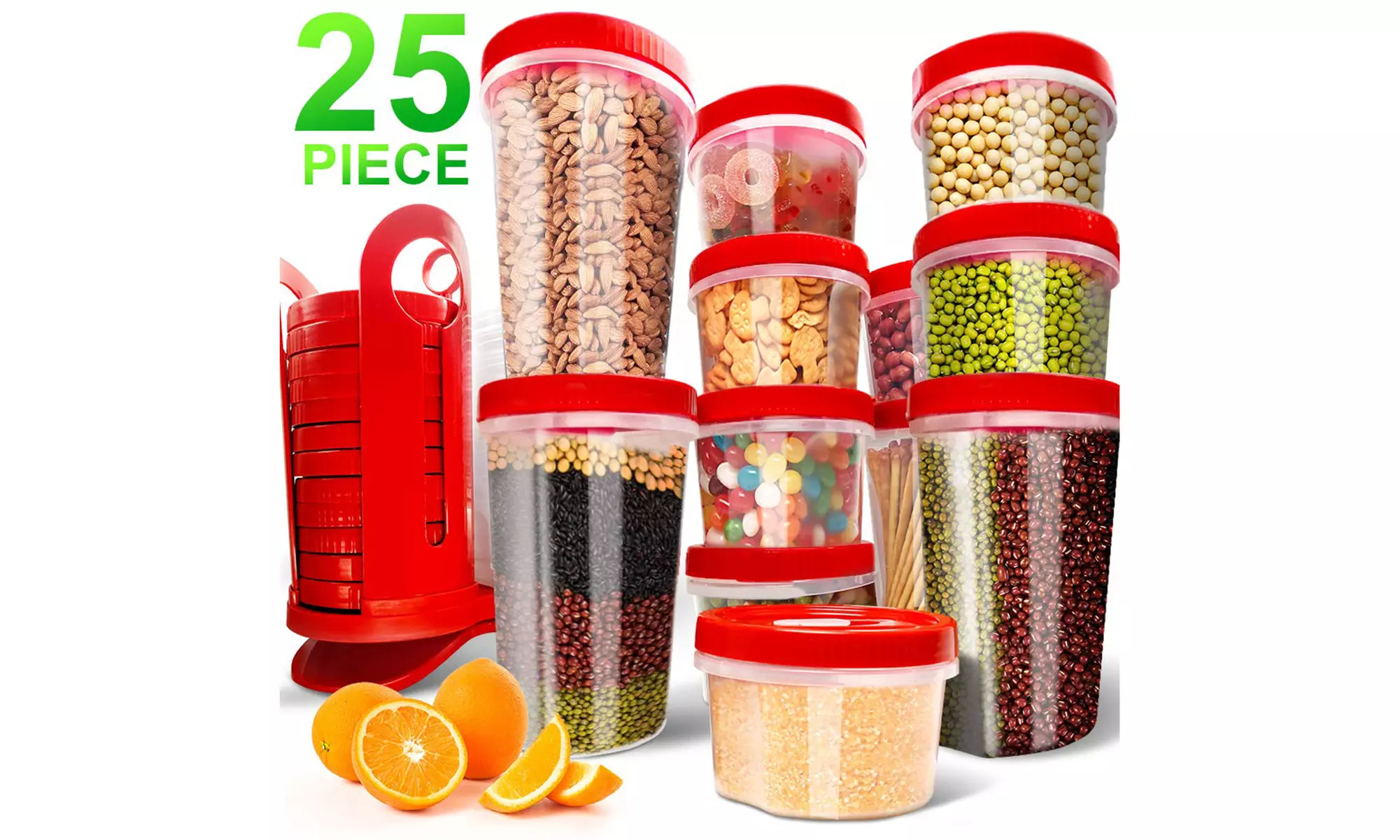 Alta 25-Piece Food Storage Containers BPA Free Leak-proof Plastic Storage Set - Primary Image