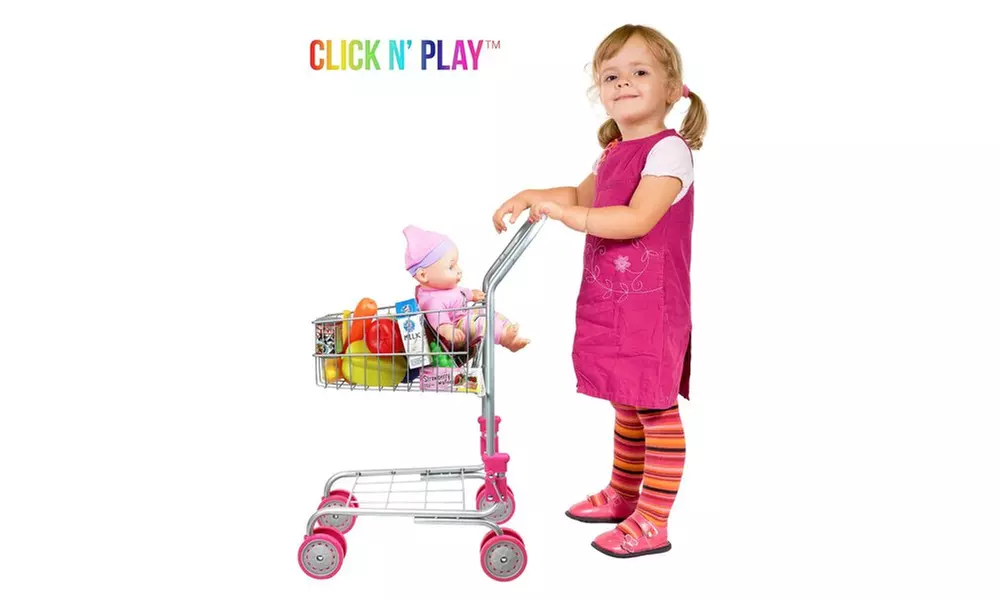 Pretend Play Shopping Cart with Groceries - Second Medium
