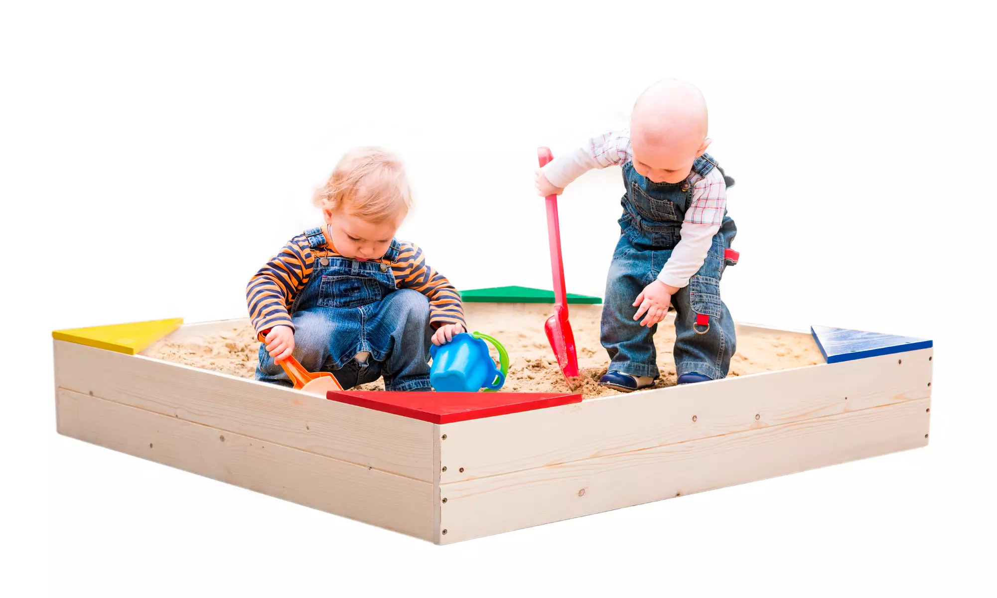 Wooden Sandbox with Floor Cover - Primary Image