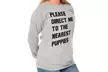 Funny Please Direct Me To Nearest Puppies Long Sleeve Tee - Second Medium