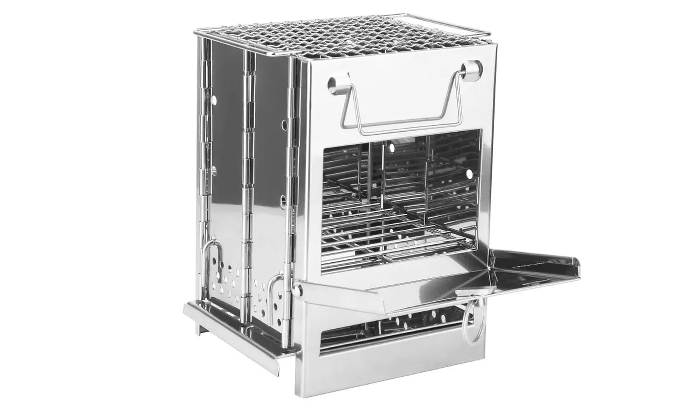 LakeForest Portable Camping Stove BBQ Outdoor Cooker Foldable Charcoal Stove