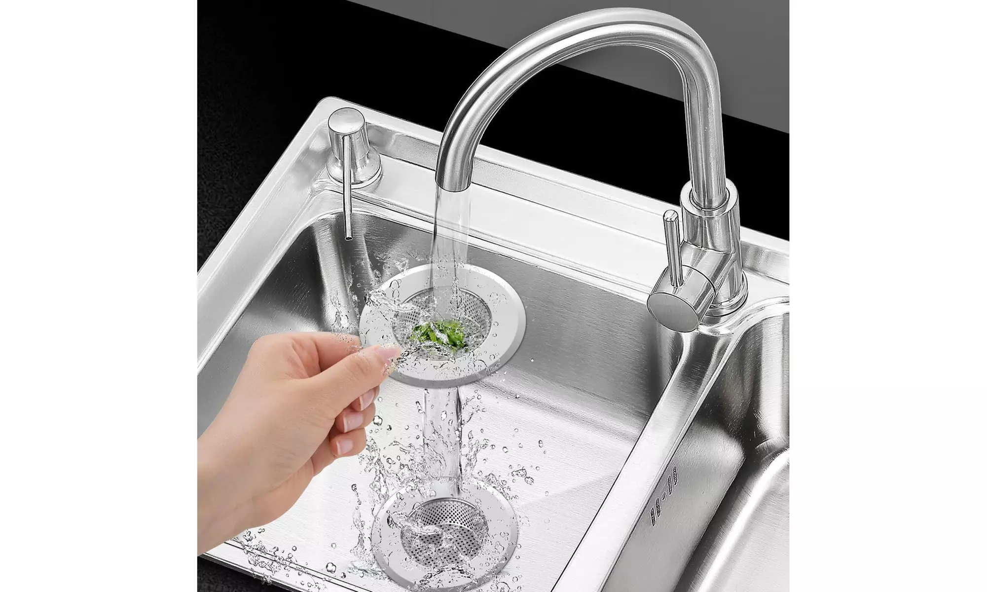 Helect 3-Pack Kitchen Sink Strainer Stainless Steel Drain Filter Strainer 4.5"