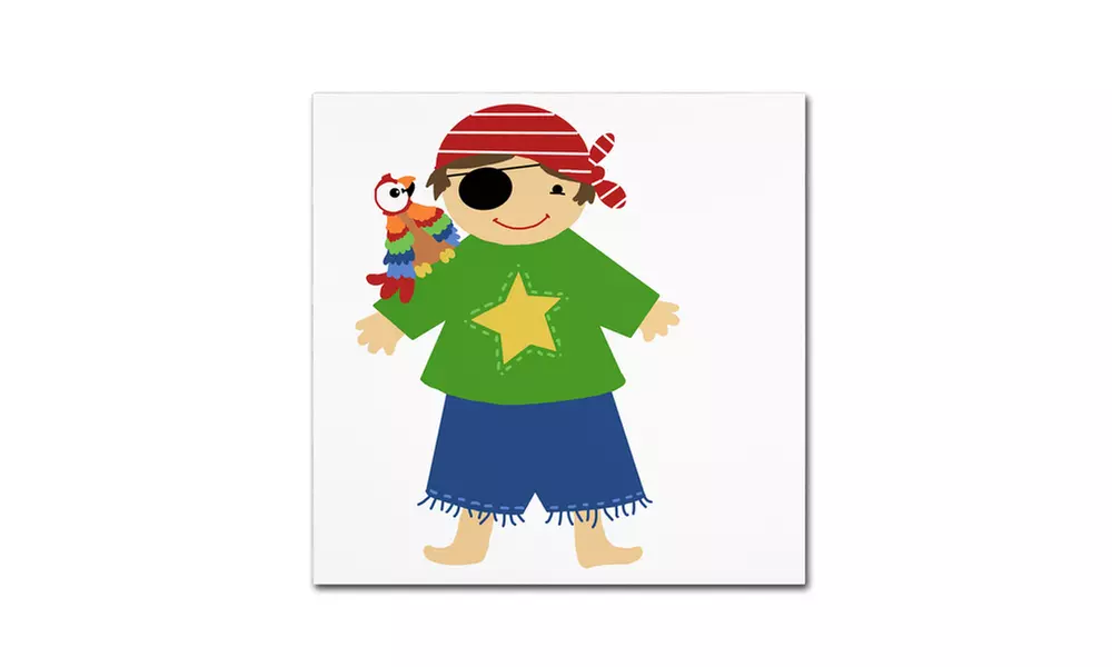 Jennifer Nilsson 'Pirate Parrot' Canvas Art - Second Medium