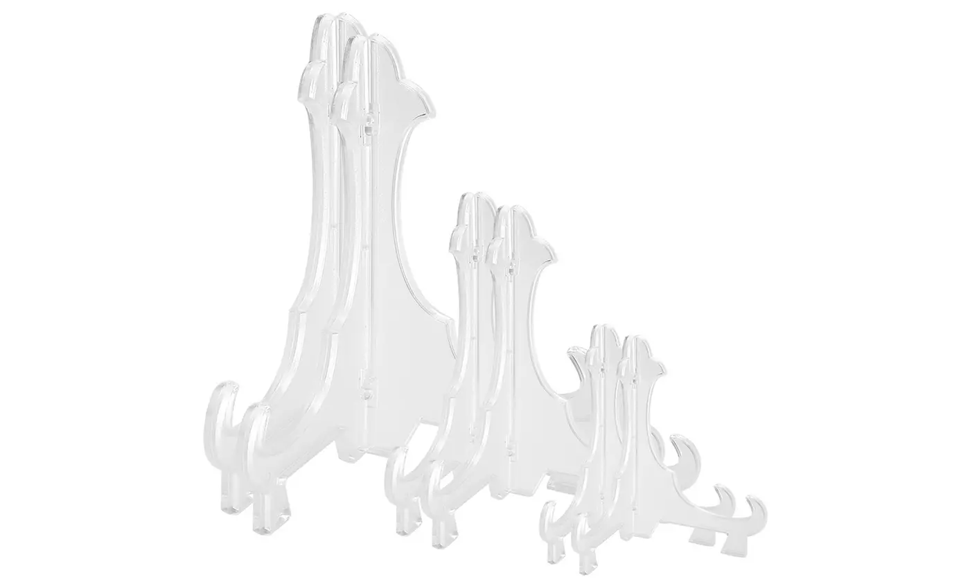 iMounTEK Plastic Plate/Picture/Certificate Display Stand, Frame Holder (6-Pack) - Second Medium