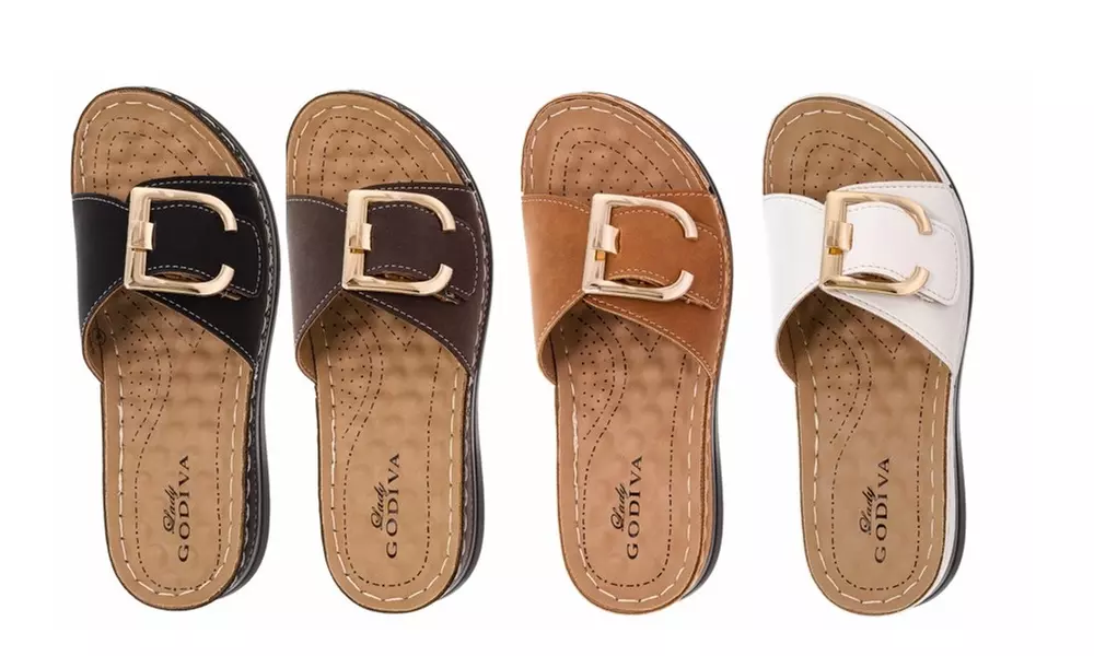 Lady Godiva Comfort Wedge Sandals