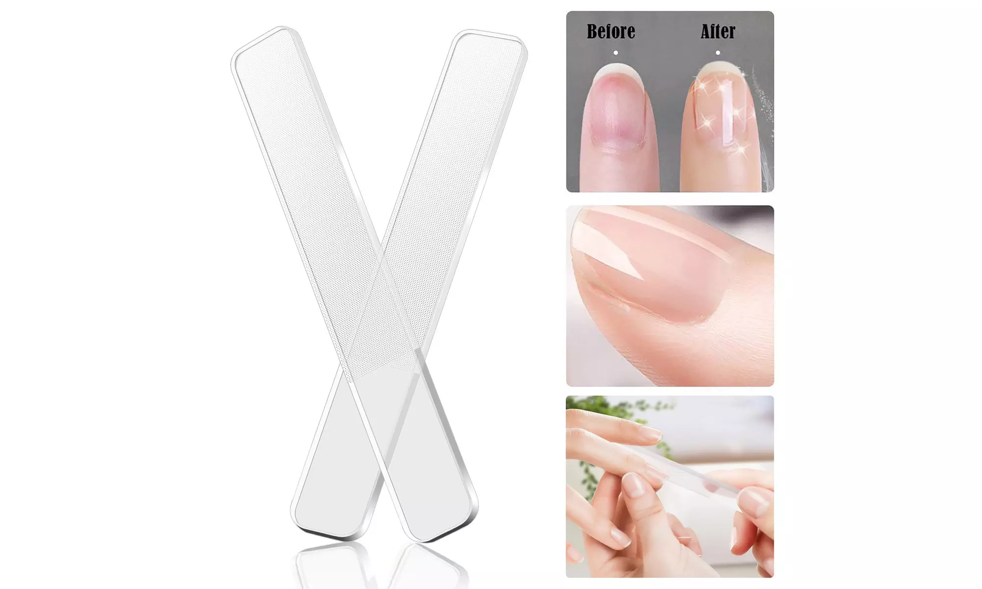 Professional Crystal Glass Finger Nail File with Case Pedicure Fingernail File - Primary Image