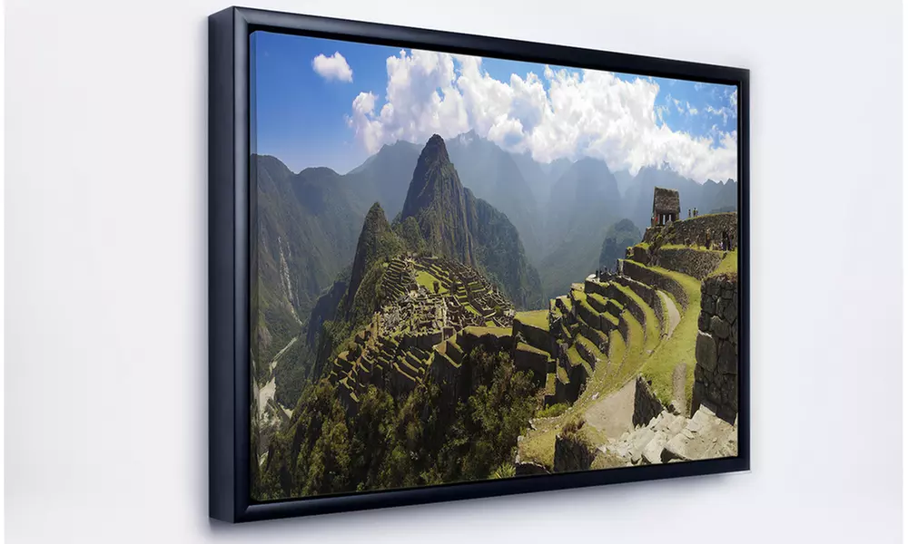 Machu Picchu Panorama - Landscape Photo Framed Canvas Art Print - Second Medium