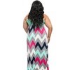 Image 2: Women's Plus Size Light Blue Top Multicolor Zigzag Maxi Dress