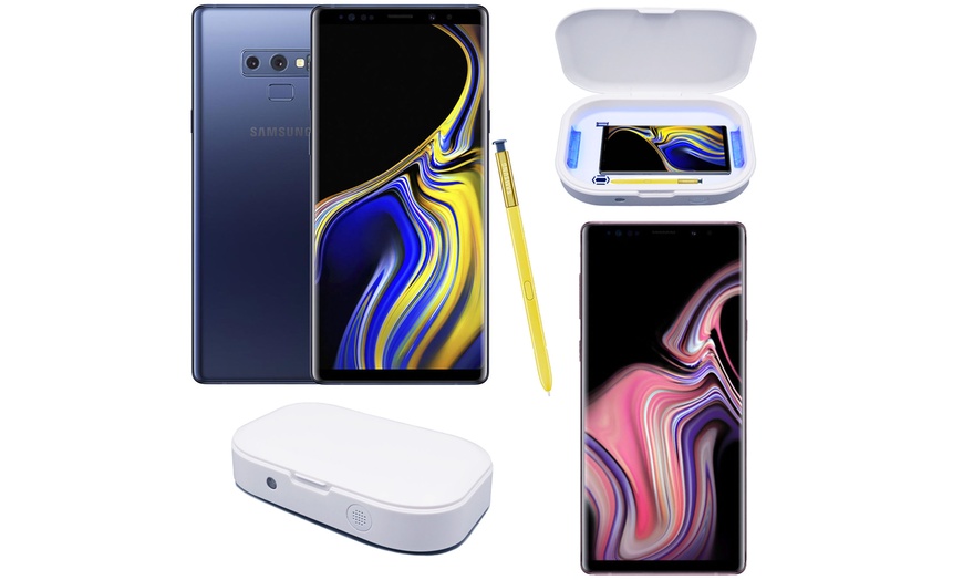 Up To 42 Off On Samsung Galaxy Note 9 Blue Pu Groupon Goods