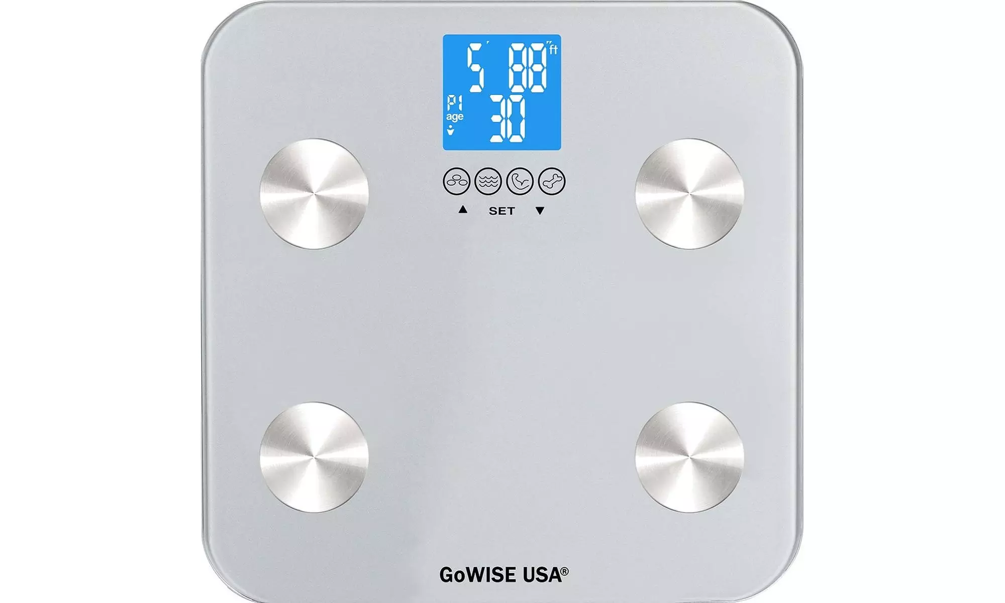 GoWISE USA Digital Body Fat Scale - FDA Approved - Measures Weight, Body Fat - Primary Image