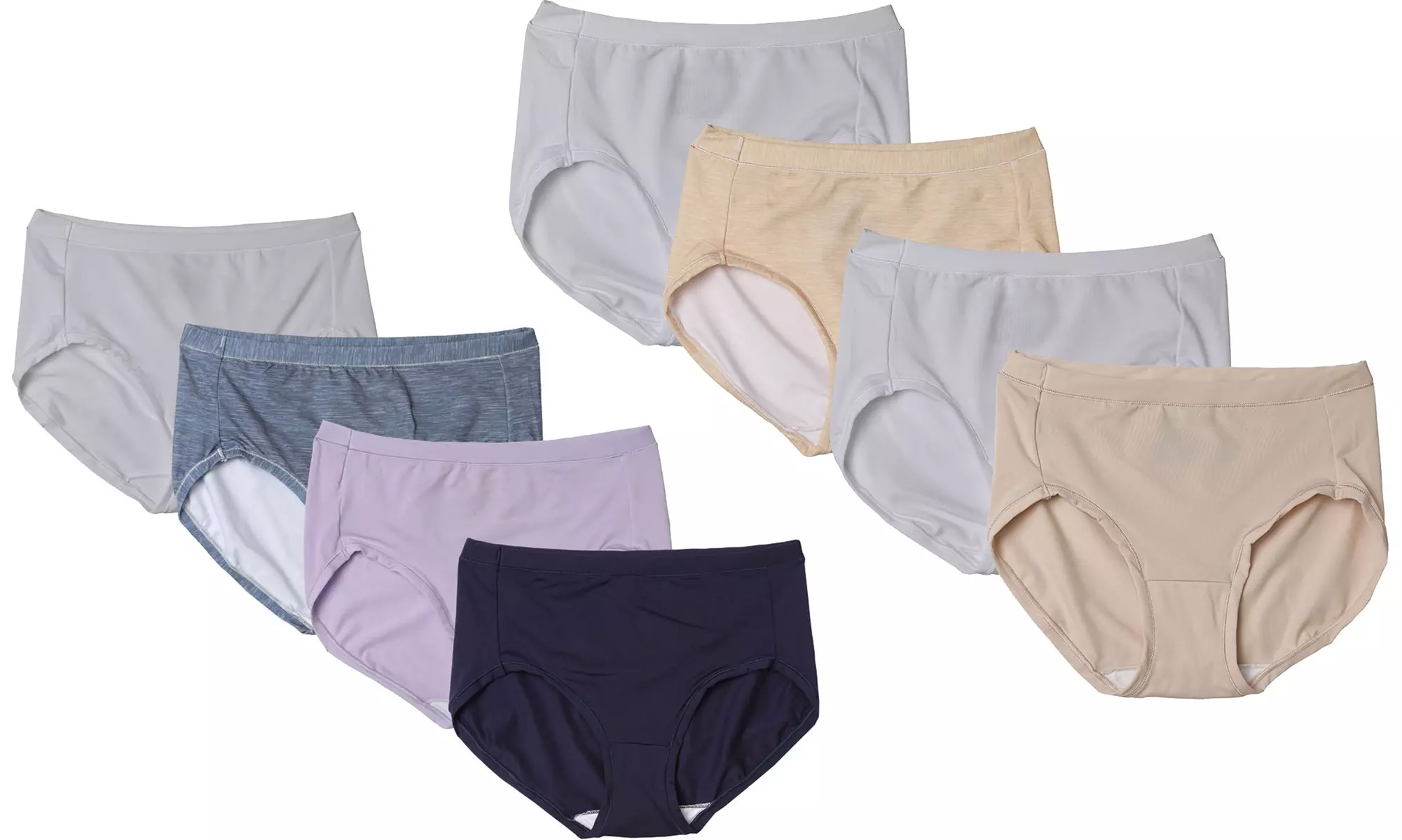 8 Pack Hanes Women's Ultimate Cool Comfort Low Rise Brief Panties, Assorted - Primary Image