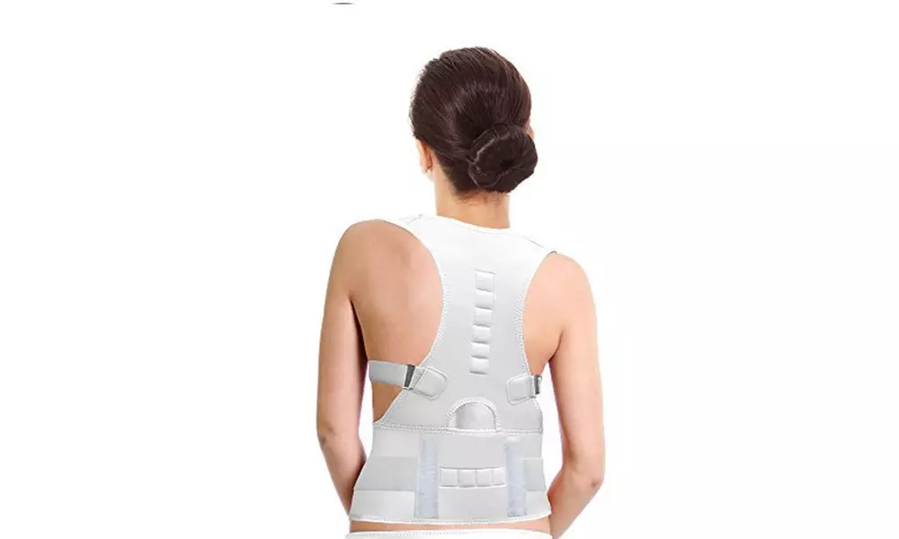New Posture Corrector Hunchbacked Magnetic Lumbar Back Support Pain Relief Brace - Primary Image