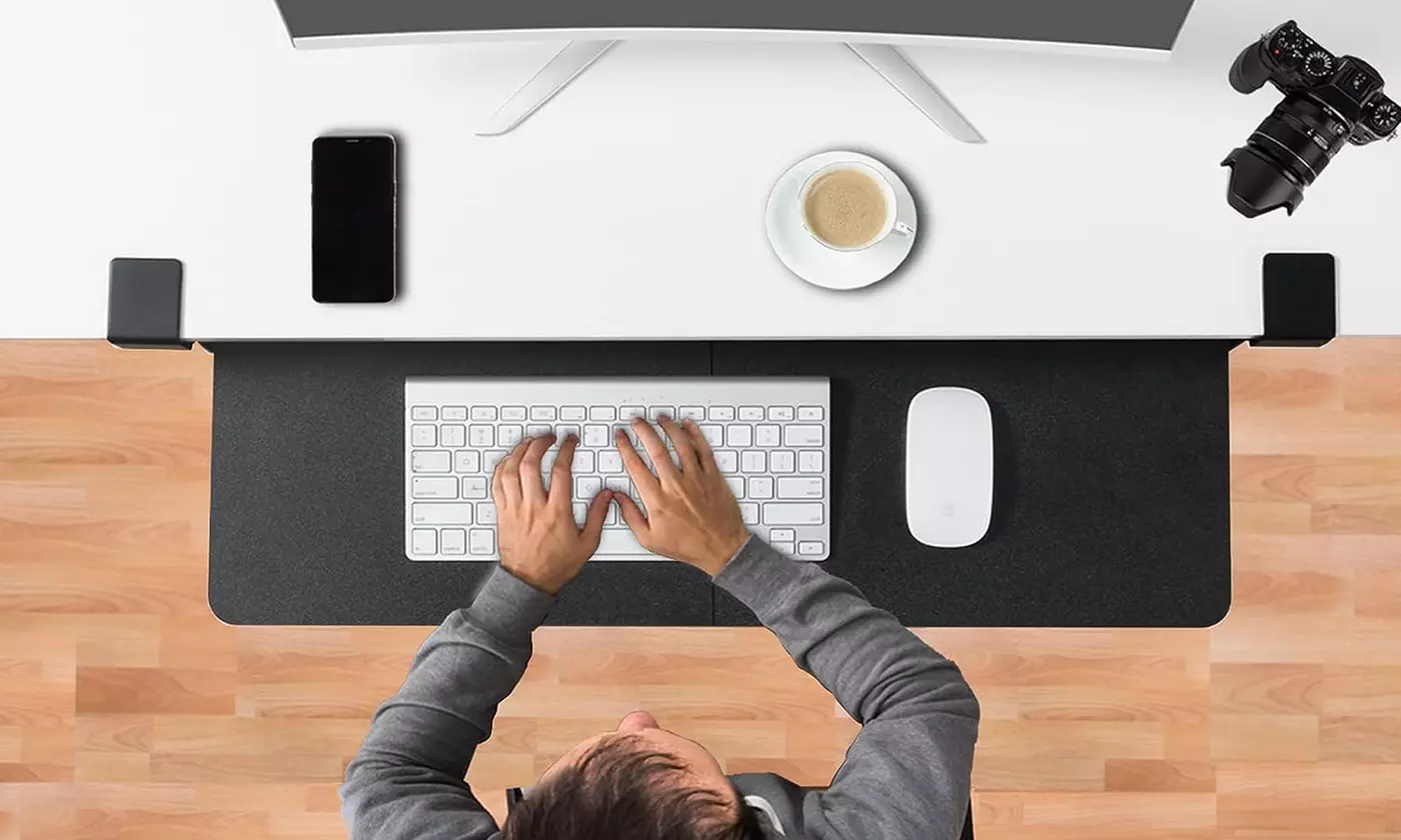  NewHome Retractable Under-Desk Keyboard and Mouse Tray