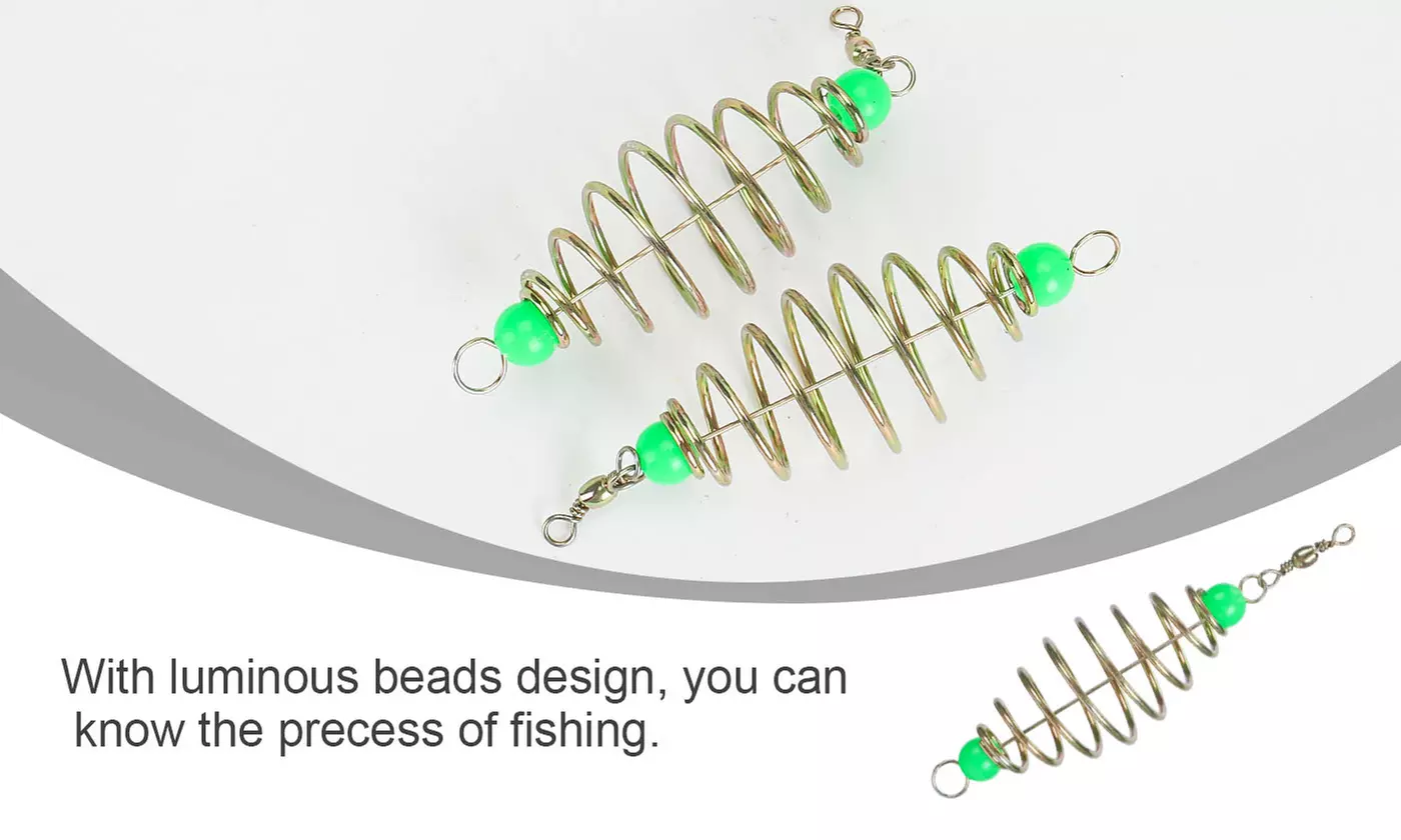 24Pcs Fishing Bait Trap Cage Feeder Holder with Pendant Bead