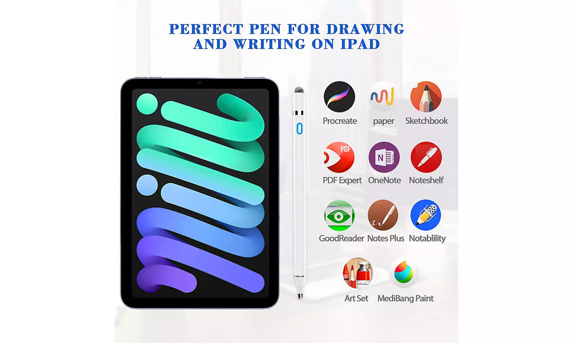 Stylus Pencil For Apple iPad Pro (11/12.9 Inch) iPad 6/7/8th Air 3/4/5 mini 6/5