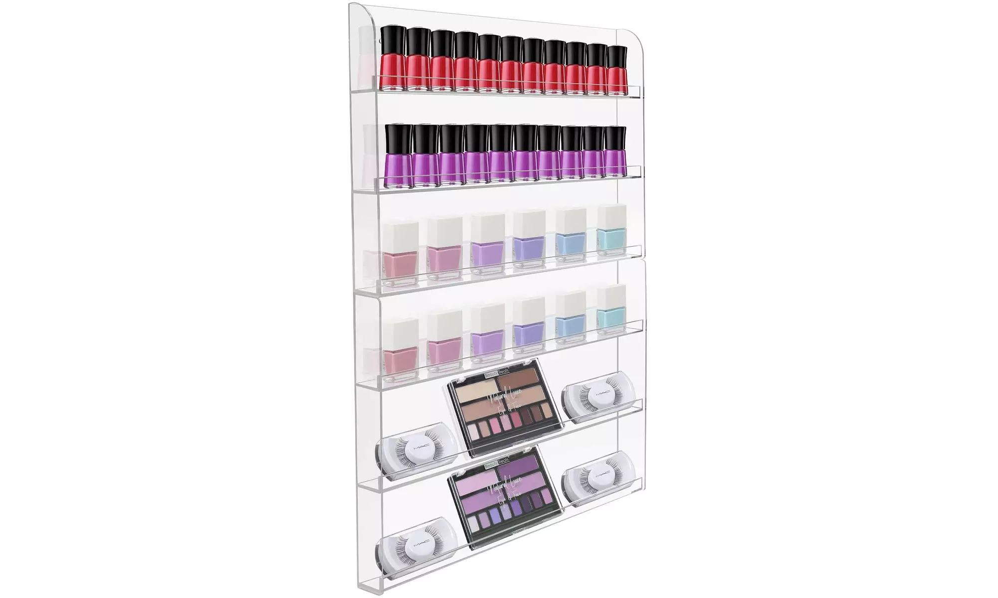 Sorbus 6-Tier Acrylic Nail Polish Wall Rack Display Holder - Holds 90 Bottles - Primary Image