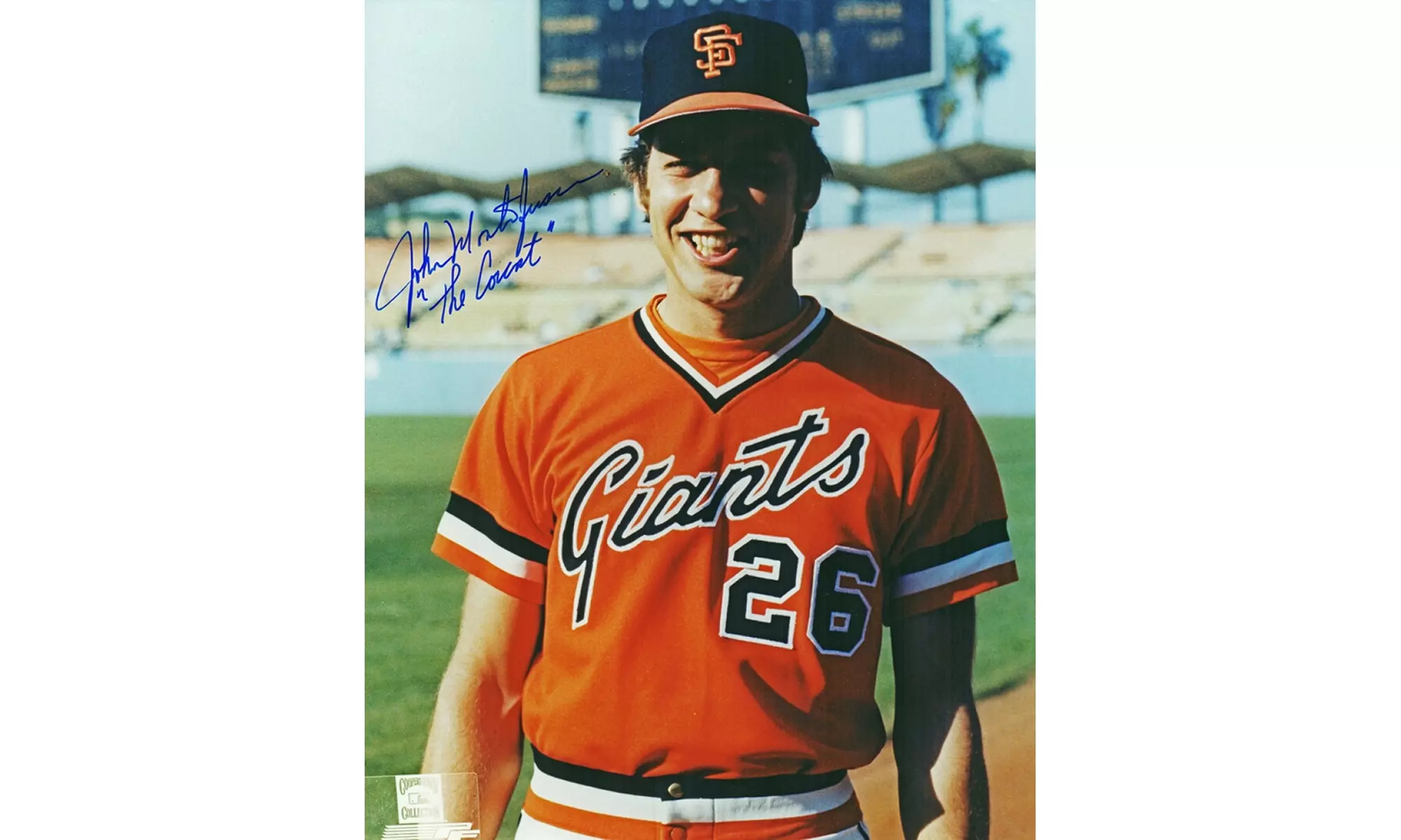 John Montefusco Signed San Francisco Giants Pose 8x10 Photo w/The Count - Primary Image