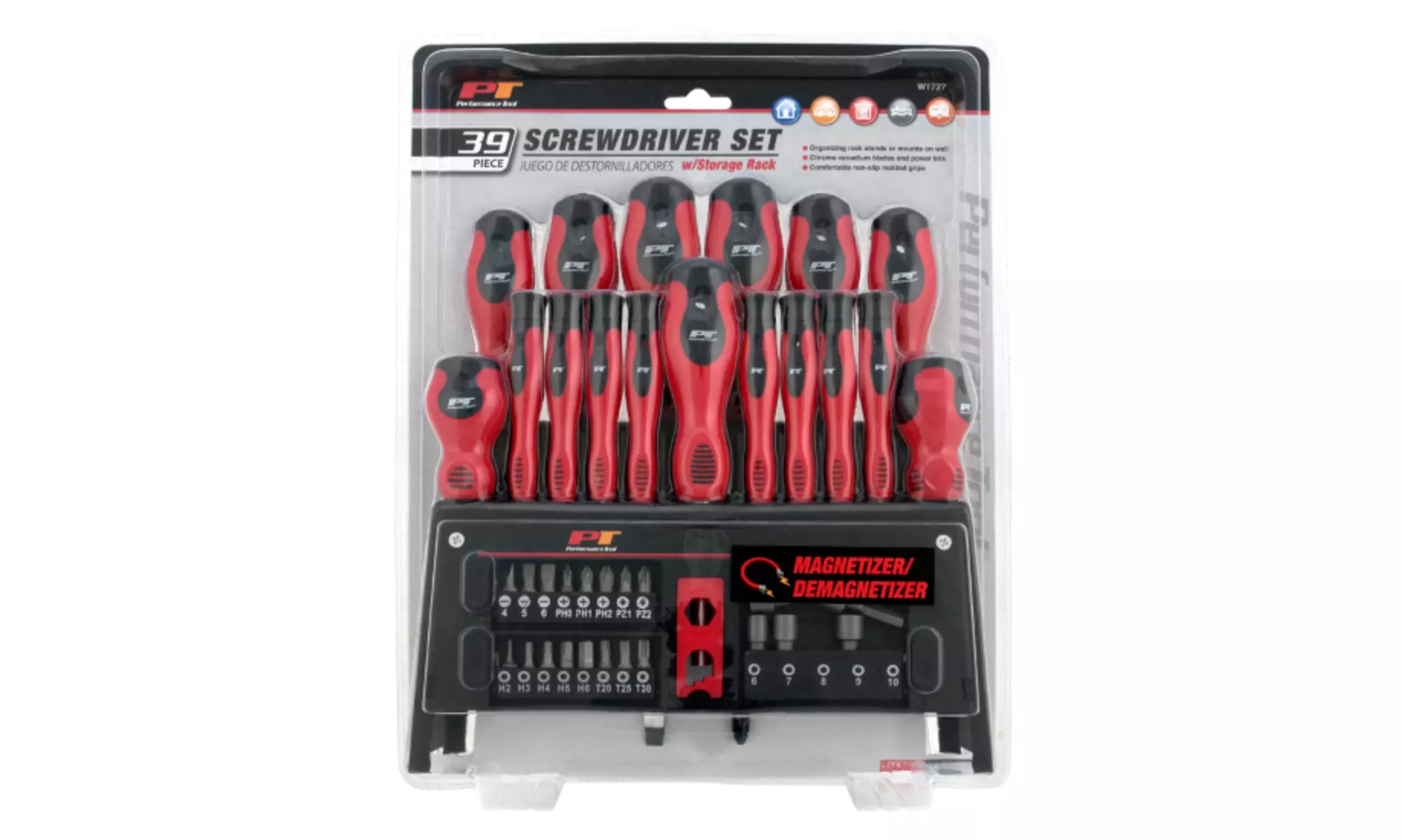 39 Piece Screwdriver Set with Organizer Rack - Primary Image