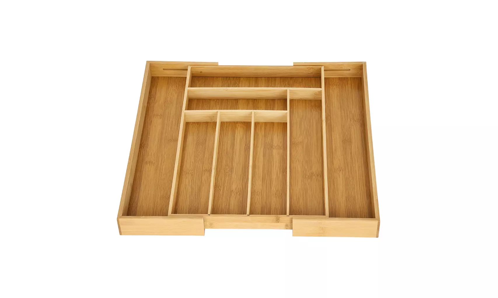 voberry Bamboo Expandable Drawer Organizer Kitchen Cutlery and Utensil Tray - Primary Image