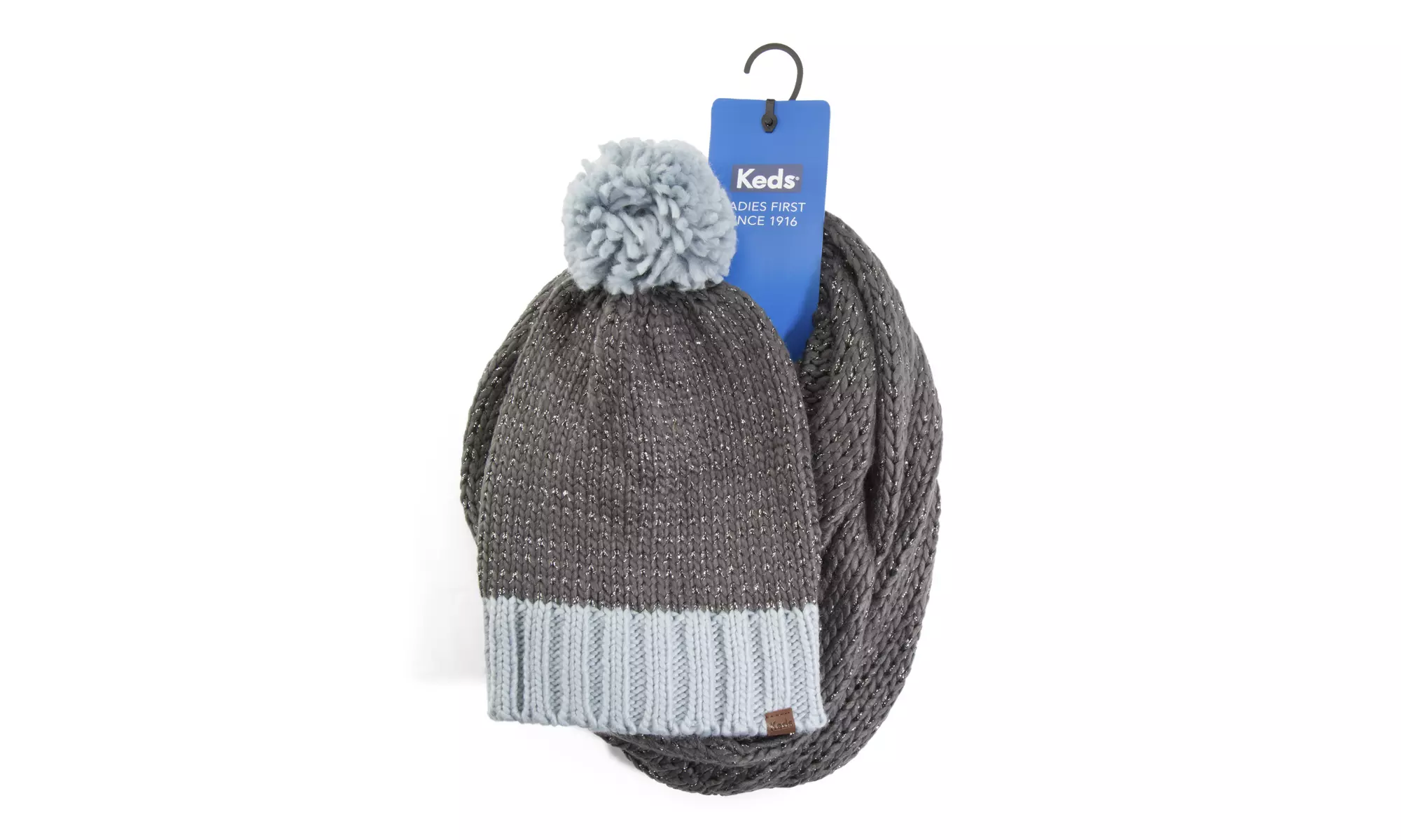 Keds Slouchy Beanie and Infinity Scarf Set - Primary Image