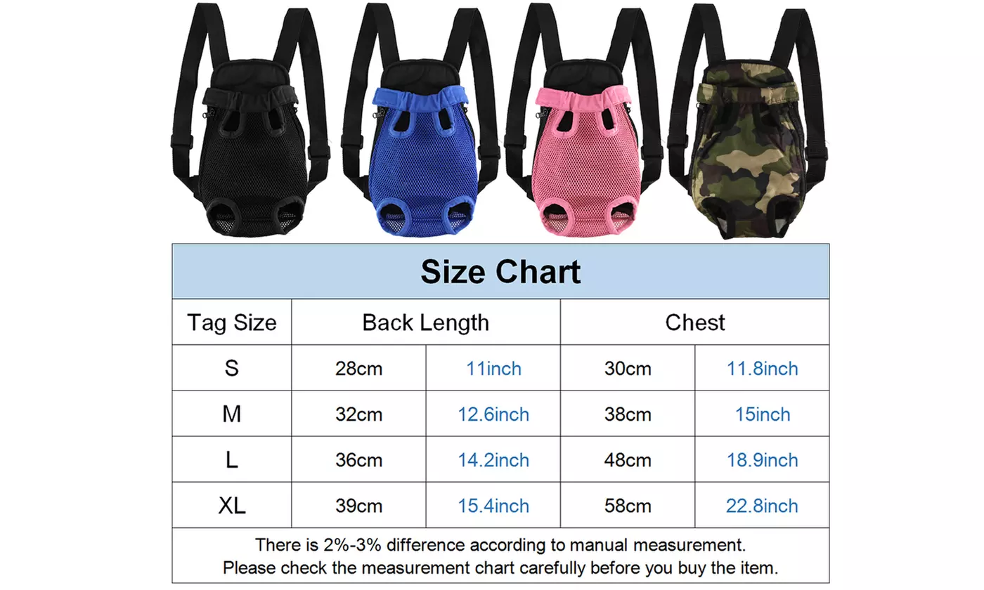 Puppy Cat Nylon Mesh Carrier Backpack Travel Front Legs Out Bag 