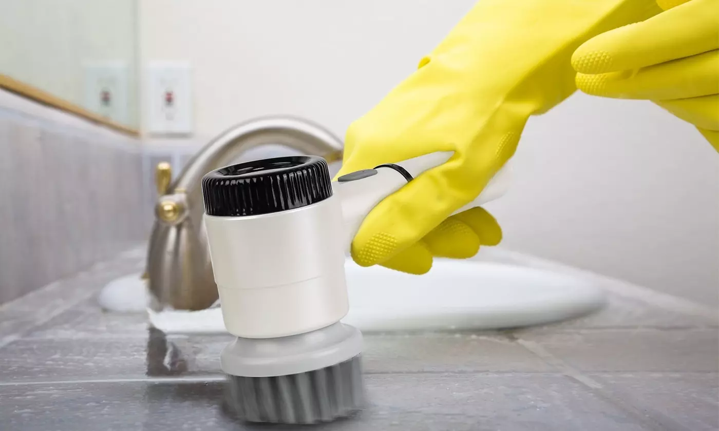 NewHome Electric Spin Scrubber: Cordless with 5 Brush Heads & 3 Speed Settings
