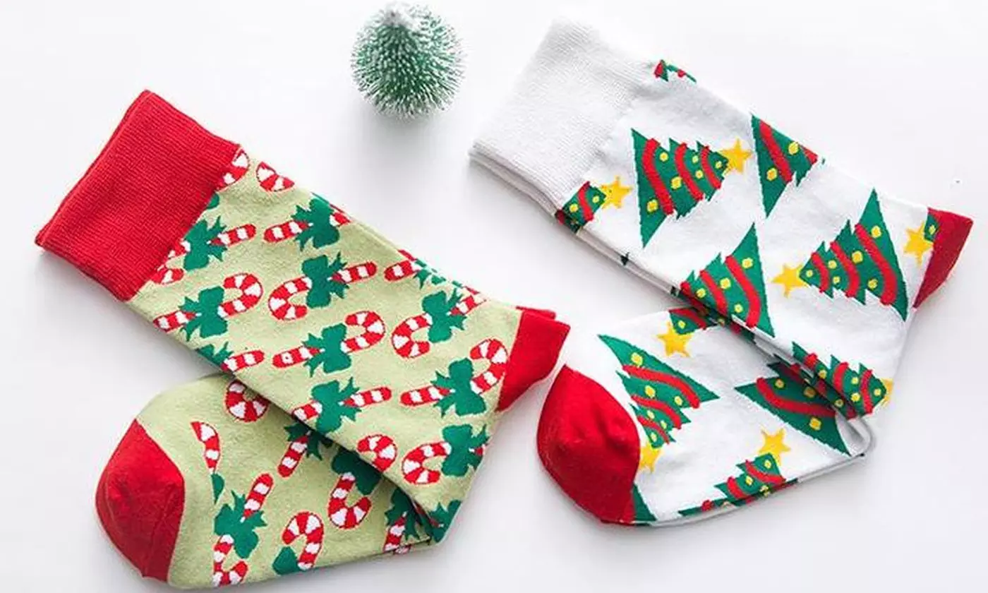 4 Pack Christmas Socks Gift One Size