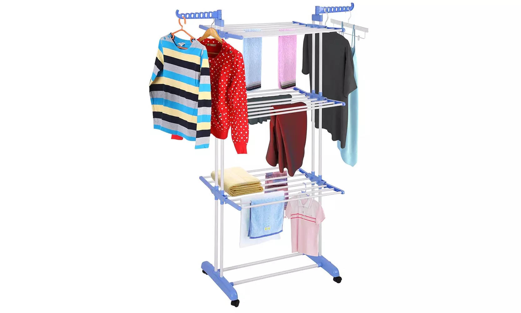 3-Tier Folding  Laundry Organizer Drying Rack Practical Clothes Dryer - Primary Image
