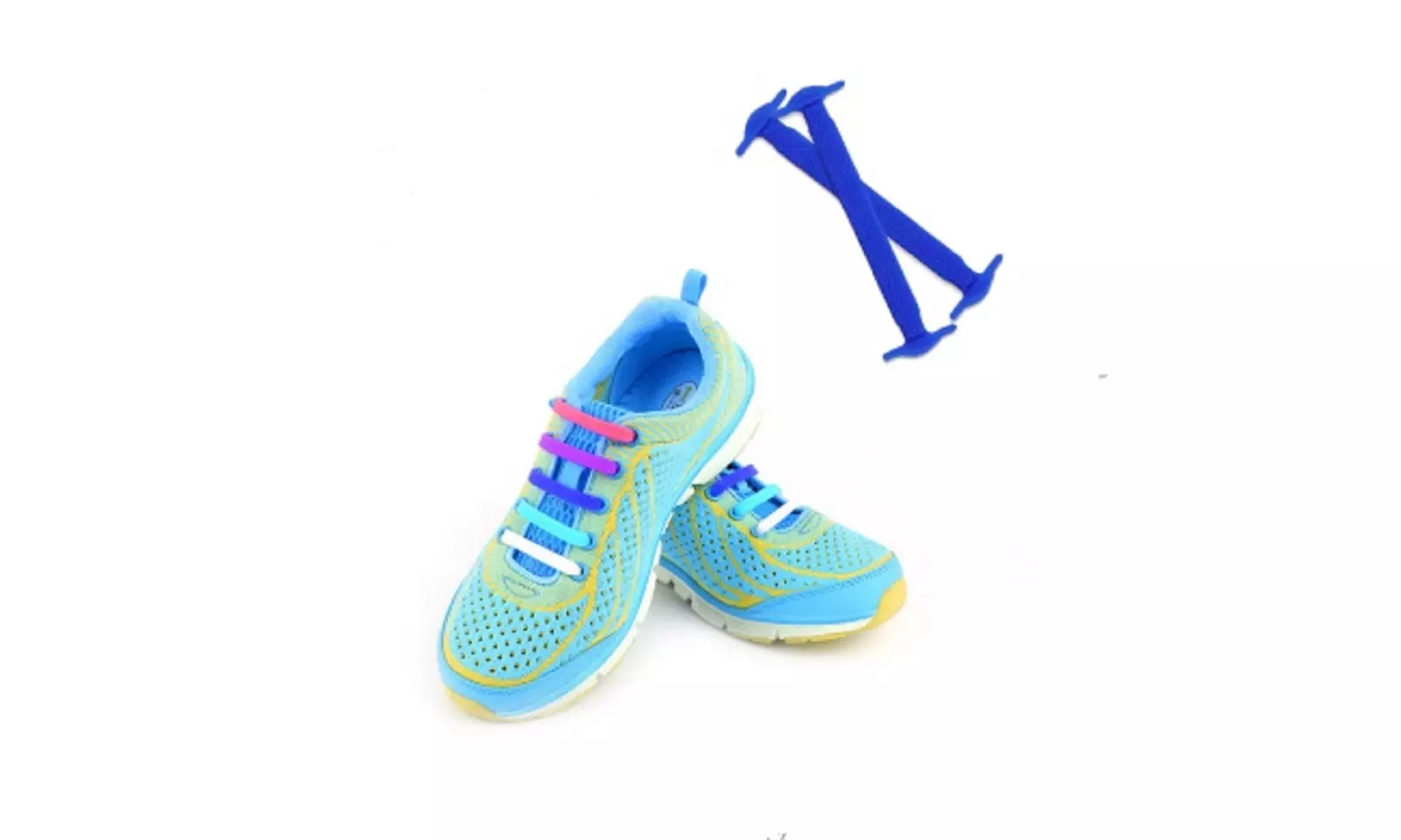 16Pcs Easy No Tie Shoelaces Elastic Silicone Flat Lazy Shoe Lace Strings Adult